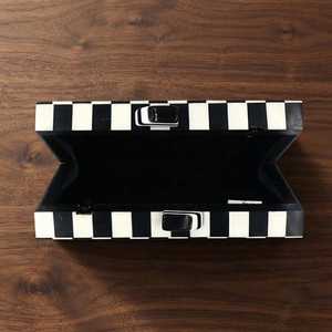 Artisan Shell Mosaic <b>Mother</b> of Pearl Clutch Bag with Removable Metal Chain - Product Image 3