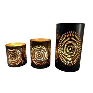 Handcrafted Iron Votive Holder-Elegant Durable Home Decor Black <b>Gold</b> Customizable Printing (1 Color) AZORA INDUSTRIES M-56 - Product Image 6