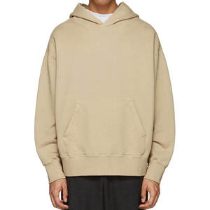 Sudadera con Capucha Extra Grande para Hombre, Color Beige Arena, Sudadera con Capucha de Manga Larga Premium, Estilo Casual y Relajado, Ropa Urbana - Product Image 4