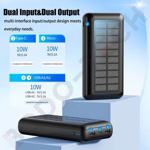 Chargeur solaire portable 30000mAh USB-A USB-C, batterie externe compacte à charge rapide pour téléphone portable, compatible avec la plupart des appareils - Product Image 2