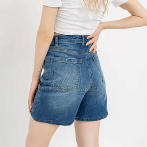 Shorts en jean sur mesure, nouveau style, couleur unie, fabriqués au Pakistan, pour femmes. - Product Image 4