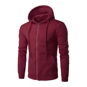 Men Fleece Plain Zip-Up Front Logo Eco-Friendly Acid Wash Winter Hoodie Custom Size Plaid Breathable Cotton - Product Image 6