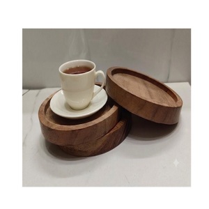 Posavasos de madera hechos a mano, reutilizables y resistentes al calor para comedor y oficina al mejor precio - Product Image 1