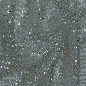 Tela de bordado con cuentas, malla de lentejuelas de lujo, material textil de moda para prendas, venta al por mayor, material de exportación para boutiques - Product Image 2
