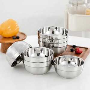 Cuencos para mezclar de acero inoxidable de alta resistencia, cuencos anidables con borde plano y ancho, recipientes metálicos para preparación de alimentos, cuencos industriales para ensaladas de cocina - Product Image 6