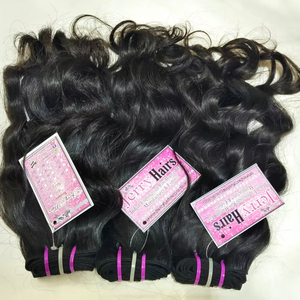 Extensiones de Cabello Ondulado Natural Indio 100% Sin Procesar Remy, Frontales de Cabello Humano Indio con Cutícula Alineada, Doble Trama Cosida a Máquina - Product Image 1