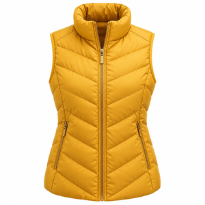 Customizable Plus Size Women's Winter Warm Nylon Quilted <b>Puffer</b> <b>Vest</b> with Zipper Closure Sleeveless Breathable & Quick Dry - Product Image 6