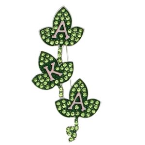 Broche Feuille de Lierre Vert Rose pour Femme, Épingle Florale en Cristal, Bijou de Mode, Broche Décorative, Accessoire Vestimentaire Élégant, Cadeau pour Fête - Product Image 4
