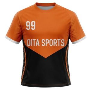 ชุดยูนิฟอร์มแฮนด์บอลชาย สีส้มดำ ทูโทน ผ้าโพลีเอสเตอร์ เสื้อกีฬา กางเกงขาสั้น ชุดทีมกีฬา ชุดแข่งขัน - Product Image 4