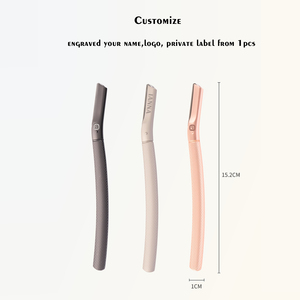 Free Private Label Metal Eyebrow Trimmer Razor Makeup Tool Replaceable Stainless Steel Blade <strong>Face</strong> Eyebrow <strong>Shaver</strong> for <strong>Woman</strong> - Product Image 4