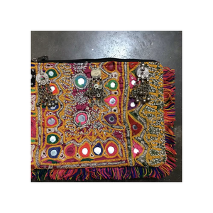 Bolsa de Cosméticos Tradicional Banjara con Cierre, Bordada a Mano, Estilo Vintage Bohemio, Bolsa de Viaje para Guardar Maquillaje - Product Image 1