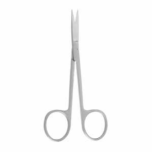 Ciseaux Iris Knapp 4,5 pouces à pointe droite et aiguisée, en acier inoxydable, instrument chirurgical certifié CE Classe I, garantie de 2 ans - Product Image 2