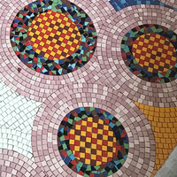 Mosaïque de carreaux de style Art déco moderne, motif classique, médaillon, panneaux muraux, décoration artisanale
