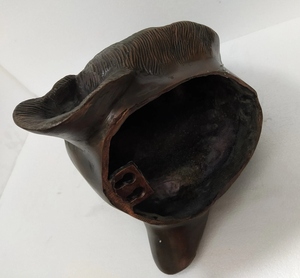 Escultura de Pared de Cabeza de León de Metal Artístico Grande, 14 Pulgadas, Acabado Cobre Antiguo, Artesanía en Metal Moldeado - Product Image 3