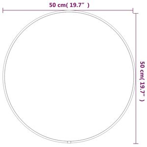 Espejo Circular de Pared de Vidrio Negro, PVC, Montado en Pared, con Estilo Elegante - Product Image 6