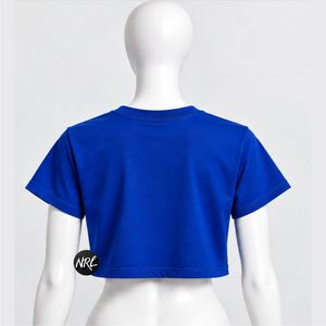 T-shirts unis et courts pour femmes, de haute qualité, personnalisés, 100% coton respirant, tendance estivale, vêtements décontractés pour femmes - Product Image 5