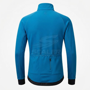 Customized Factory Made <b>Cycling</b> <b>Jacket</b> with Long Sleeve Construction Zip Closure Quick Dry Storage Pockets for <b>Men's</b> Road Events - Product Image 2
