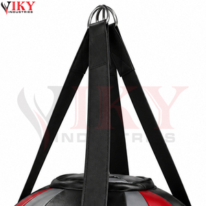 Sac de frappe lourd rond suspendu en forme de globe pour MMA et boxe, en cuir synthétique, pour entraînement de frappe ciblée, équipement de fitness, fabrication - Product Image 5