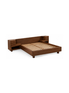Base de Cama de Madera Natural, Cama Moderna con Plataforma, Construcción Sólida, Muebles Minimalistas para Dormitorio, Hogar, Hotel, Resort - Product Image 2