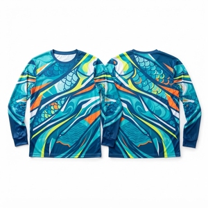 Camiseta de Pesca de Manga Larga de Secado Rápido y Protección UV de Alta Calidad, Ropa de Pesca con Estampado Sublimado Personalizado UPF50+ - Product Image 4