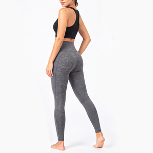 Women's Mid Waist Yoga Leggings Full Length Elastic Waist Workout Pants Customized Sports Warm Legging for Women - Product Image 4