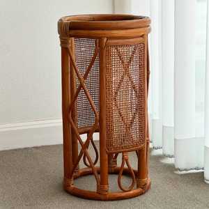 Porte-parapluies conique moderne en bois massif, finition naturelle, pour entrée, support de rangement pour bâtons et cannes, bac de rangement, vente en gros - Product Image 5