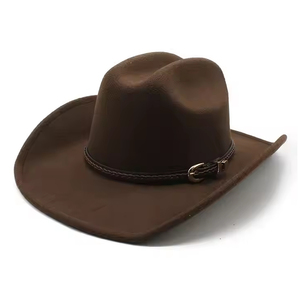 Chapeau de cowboy en cuir personnalisable de haute qualité - Nouveau chapeau d'hiver décontracté et tendance pour les sports de plein air, faible MOQ, taille adulte homme - Product Image 5
