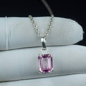 Pendentif en forme de larme en kunzite rose parfaite, collier de luxe en argent sterling 925, cadeau pour maman, bijoux - Product Image 2