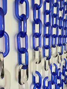 Décor mural moderne personnalisé en bois avec chaîne à ressort, fait main, style Art Déco, ornemental, pour la maison, prêt pour mariage et festival Diwali - Product Image 2