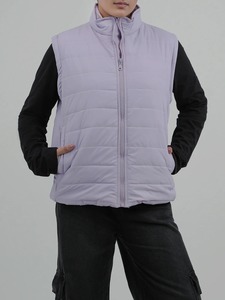 Gilet à capuche unisexe coupe ajustée, style streetwear, avec col montant et logo frontal, en toile – Nouvelle collection très prisée - Product Image 1