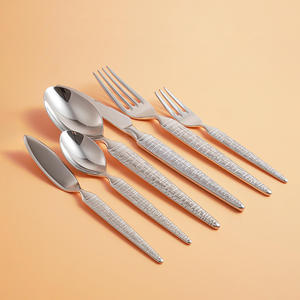 Juego de Cubiertos de Acero Inoxidable Estilo Británico, Plateado, de Lujo para Restaurante, Vajilla de Alta Calidad, Cubiertos para Boda - Product Image 3