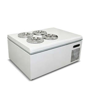 Vitrina de mostrador Kolice KR-HW4T de cuatro recipientes para exhibición y dispensación de gelato Pozzetti - Product Image 5