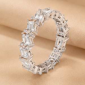 Pulsera de Diamantes de Lujo con Corte Esmeralda para Mujer, en Oro Amarillo, Blanco y Rosa, Joyería Elegante para Novias y Fiestas, Regalo - Product Image 5