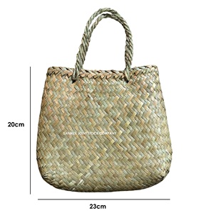Bolsa de mano de paja trenzada al por mayor para exportación, estilo Maori, de lino, para playa, todos los tamaños, artesanía de fábrica original - Product Image 6