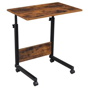Adjustable P2 15MM Chipboard and Steel Side Table Rolling Height Computer Desk with Baffle - Product Image 1