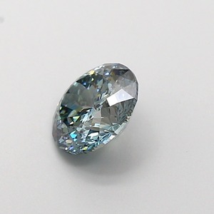 Diamante Portugués CVD Cultivado en Laboratorio, Corte Fantasía, Color Verde Azulado Intenso, Claridad VS1, Pulido Excelente, Lujo Premium - Product Image 3