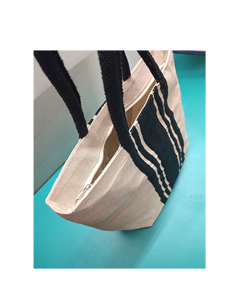 Bolsa de Mano Juco con Logotipo Personalizado |   Bolsa de Compras Plegable Ecológica de Yute y Algodón |   Proveedor al por Mayor de Bolsas de Hombro Reutilizables con Asas de Lona - Product Image 6