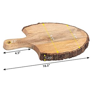 Tabla de Servir Rectangular de Madera de Mango Natural - Ecológica y Duradera, 50x25x2cm, 2.0cm de Grosor, Hecha en India, Decoración al por Mayor - Product Image 2