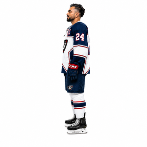 Camiseta de Hockey Sublimada con Impresión Personalizada, 100% Poliéster Malla, Cuello en V, Uniformes de Equipo, Nombre del Jugador, Bandera, Absorbe la Humedad, OEM - Product Image 3