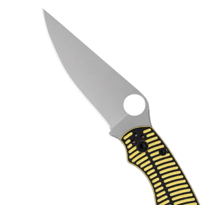 Couteaux pliants à lame argentée avec manche antidérapant rayé noir et jaune, trou d'ouverture au pouce et clip de poche pour un usage quotidien - Product Image 5