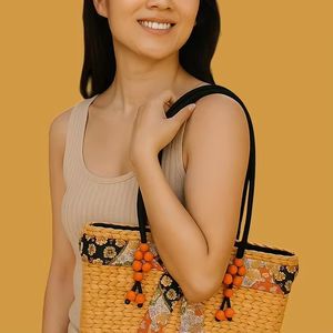 Stylish Soft <b>Fabric</b> Tote <b>Bag</b> Lightweight Spacious Ideal for Beach Picnic Casual Shopping Daily Essentials Carry <b>Bag</b> - Product Image 5