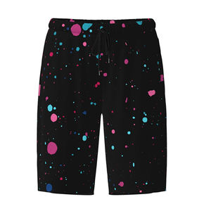 Conjunto de camiseta de baloncesto con estampado de puntos negros para hombre, camiseta sin mangas con pantalones cortos con cordón, poliéster transpirable para todas las estaciones - Product Image 3