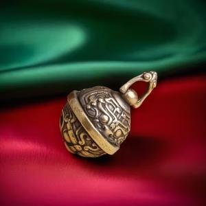 Campana Decorativa de Metal de Latón Vintage para Colgar en el Hogar, Templo y Jardín, Campana de Metal Tradicional, Campana Colgante de Latón Antiguo - Product Image 6