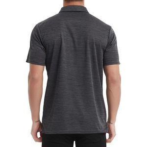 2025 hombres de manga corta para Polos de secado rápido que absorbe la humedad rendimiento Casual trabajo Golf camisas Regular-Fit antiarrugas - Product Image 5