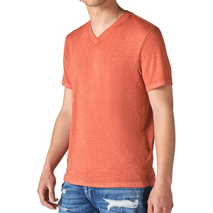 Camisetas de Alta Calidad para Hombre, 100% Algodón, Cuello en V, Diseño Moderno, Corte Ajustado, Color Sólido - Product Image 5