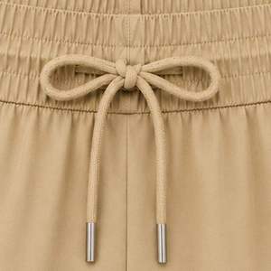 Shorts décontractés pour femmes à taille haute en polyester avec poches, respirants et à jambes larges, personnalisables avec logo – Vente en gros - Product Image 6