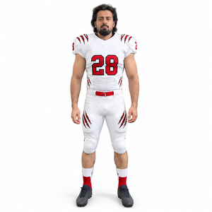Uniformes de Fútbol Americano Personalizados a Precio de Fábrica, con Almohadillas Integradas, 100% Poliéster, Impresión por Transferencia de Calor, Tallas Grandes Disponibles - Product Image 1