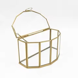 Grand Metal and Glass Jewelry Storage Organizer <b>Box</b> for Rings <b>Earrings</b> Necklace Home Use - Product Image 1