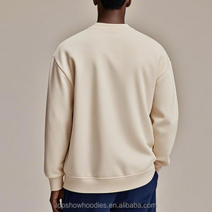 Sweat-shirt col rond épais en molleton 100 % coton personnalisé par le fabricant, style streetwear hiver, avec bordure côtelée et broderie pour homme - Product Image 6