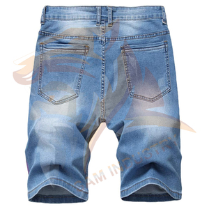 Shorts de Mezclilla de Color Sólido de Primera Calidad con Logotipo Personalizado para Hombre, Nuevos Shorts de Mezclilla Transpirables, Resistentes al Viento y de Secado Rápido - Product Image 2